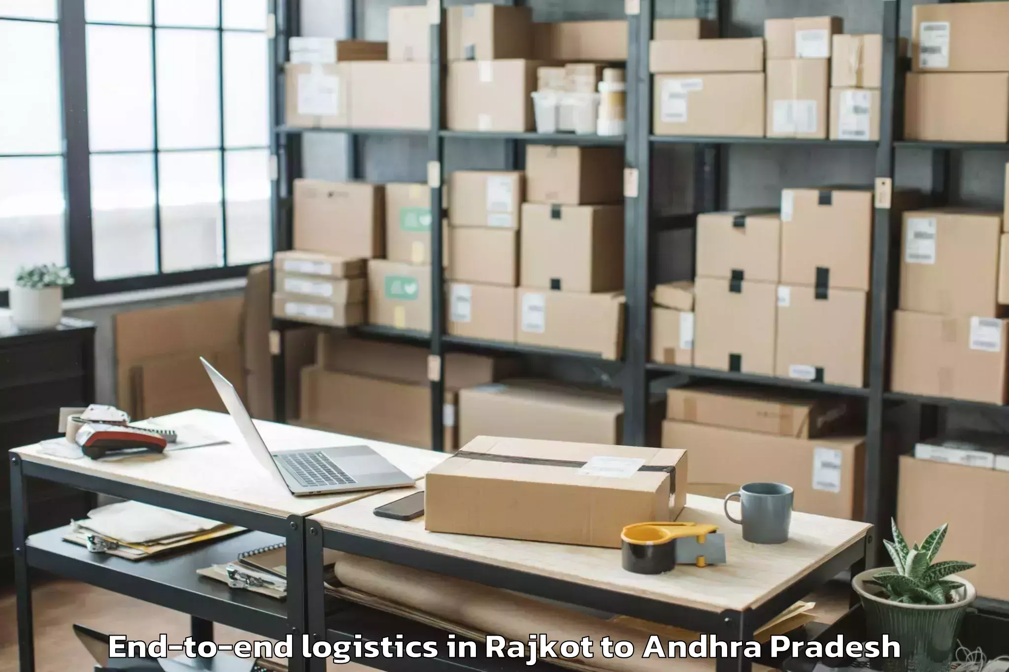 Easy Rajkot to Kakinada Port End To End Logistics Booking